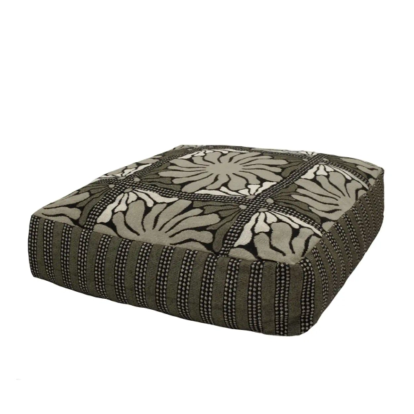 Bambury Zinnia Square Floor Cushion 50cm Moss