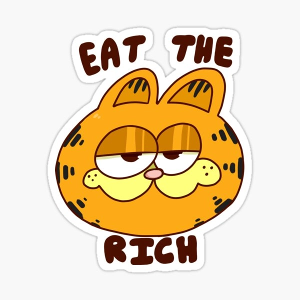 Eat The Rich Garfield  Sticker