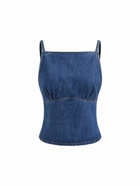 Denim Backless Cami Top