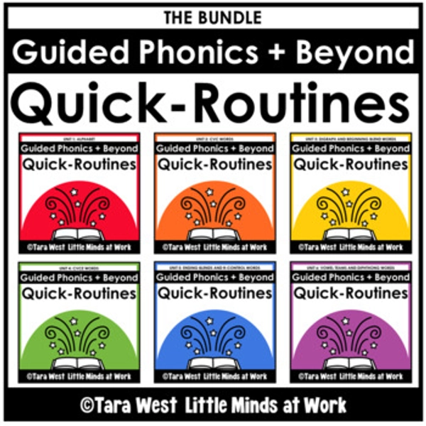 Guided Phonics + Beyond Science of Reading Quick-Routine Phonics Warm-Ups BUNDLE