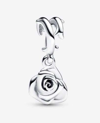 Rose in Bloom Dangle Charm