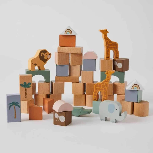Nordic Kids | Wooden Blocks, Animals and Shapes