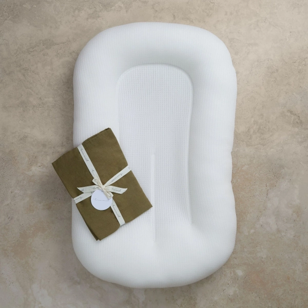Linen Social Baby Lounger | Olive | Default Title