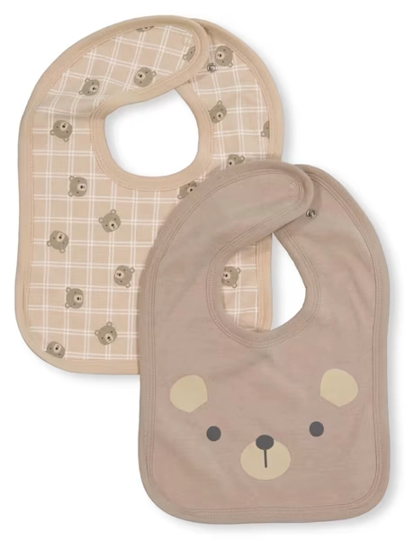 Baby 2 Pack Printed Cotton Bibs