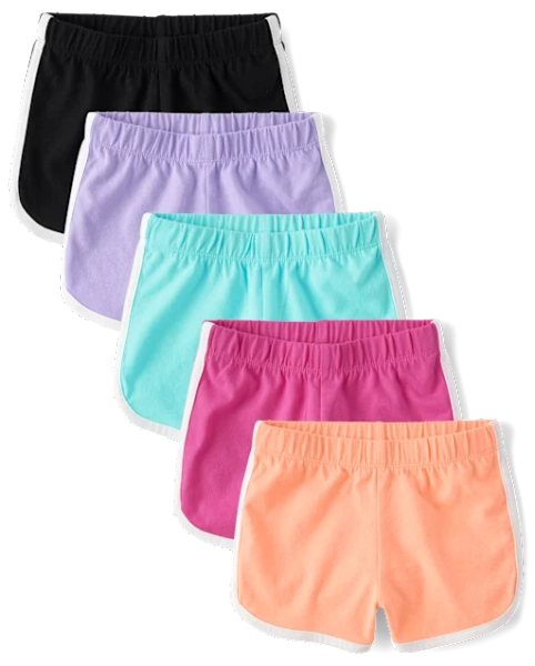 Toddler Girls Dolphin Shorts 5-Pack - Pink