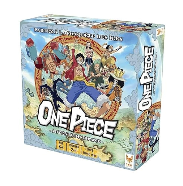 TOPI GAMES - One Piece Adventure Island - Jeu de Société Aventure Familial - Modes Coopératif & Compétitif - Incarnez l'Équipage du Chapeau de Paille - 2 à 8 Joueurs, Explorez Grand Line, Dès 8 Ans - One Piece Adventure Island