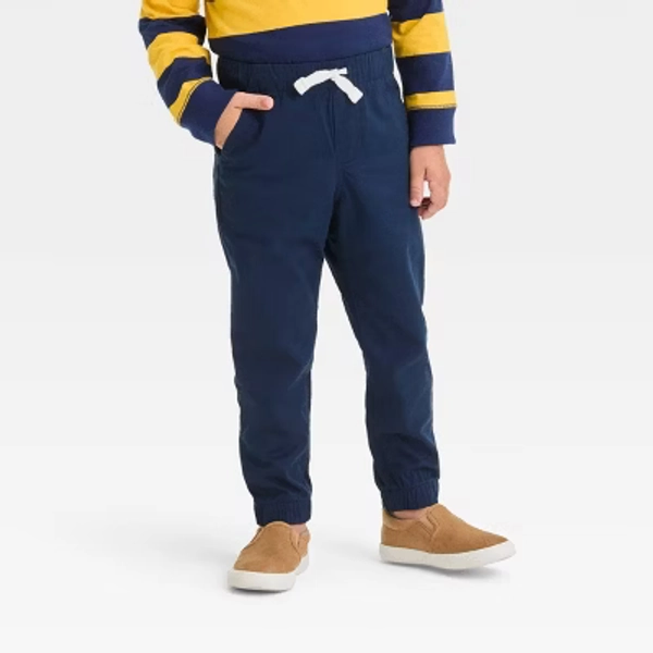 Toddler Boys' Woven Jogger Pants - Cat & Jack™ Navy Blue 2T