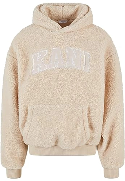 Karl Kani Serif Teddy Hoodie - S - Light Sand