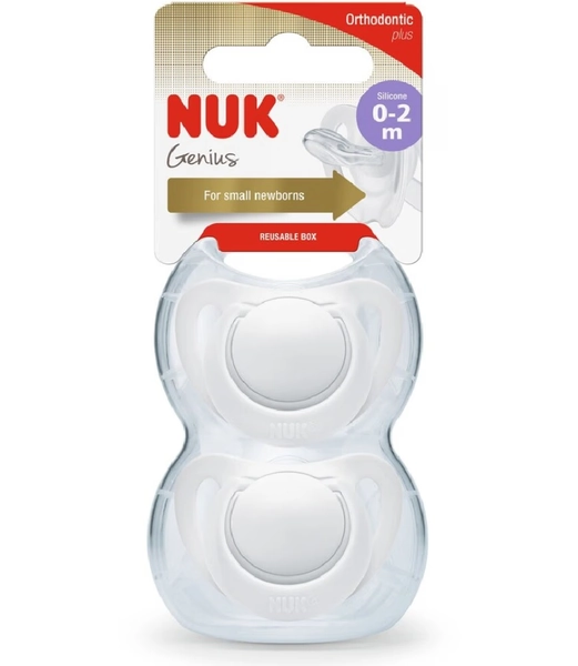 Nuk Star Ortho Soother 0-2 Mth All White | Dummies | Baby Bunting AU
