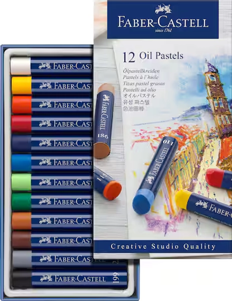 Faber Castell 12 Colour Oil Pastel Set