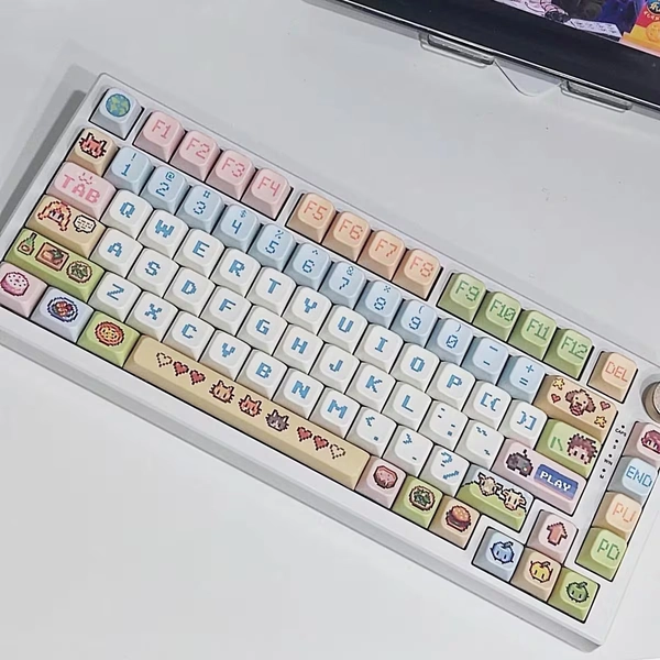 Stardew Valleys PBT 142 keys MDA Profile Keycaps Set, Cute Keycaps, Custom Keycaps