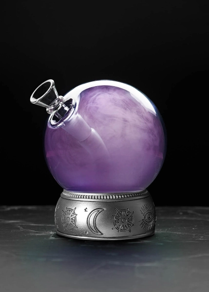PURPLE CRYSTAL BALL BONG