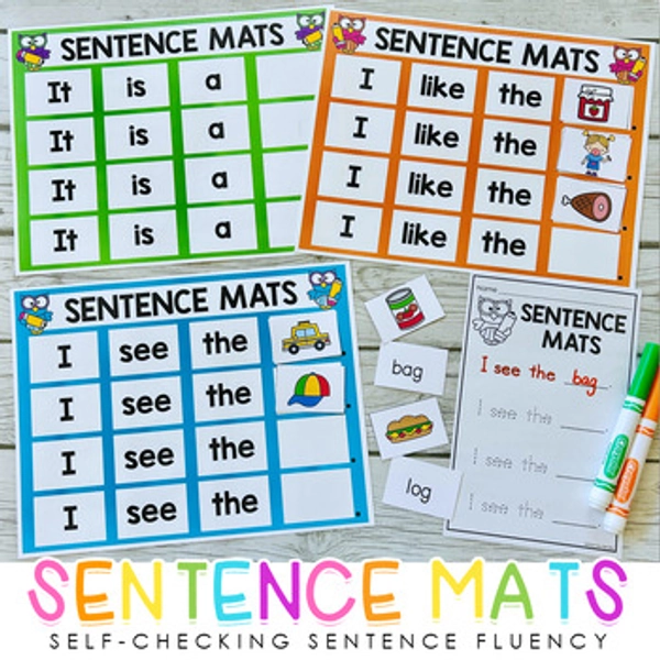 Sentence Fluency - Beginning Writing - CVC Sight Word Fluency & Writing