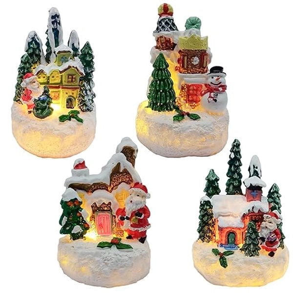 Weihnachtsdorf Mit Beleuchtung, Weihnachtsdeko Amerikanisch, Weihnachtshäuser Beleuchtet, Christmas Town, Kleine Weihnachtsstadt, Weinachtsdekorationen Weihnachtshaus Led Häuser Miniatur Village Set