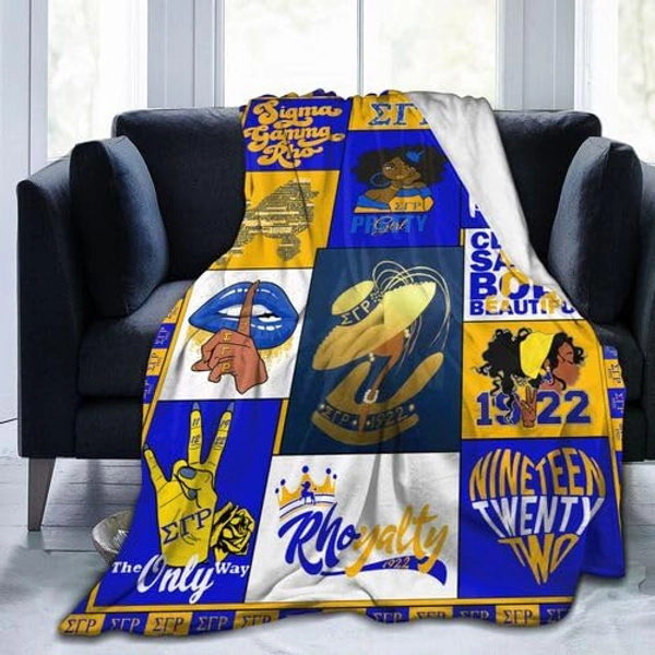 JIW Iaa Sigma Gamma Blanket Rho Sorority Gifts for Women Lightweight Flannel Throw Blankets 1922 Poodle Gifts Idea 50"x40" - Color1 - 50"x40"