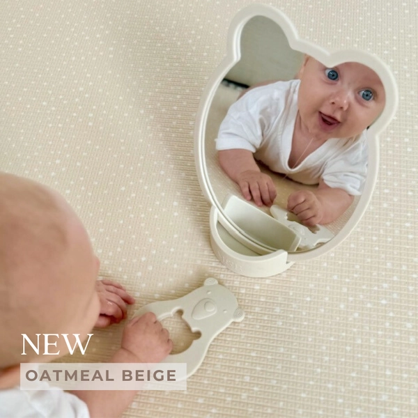 Tummy Time Mirror in Oatmeal | Shop Now
