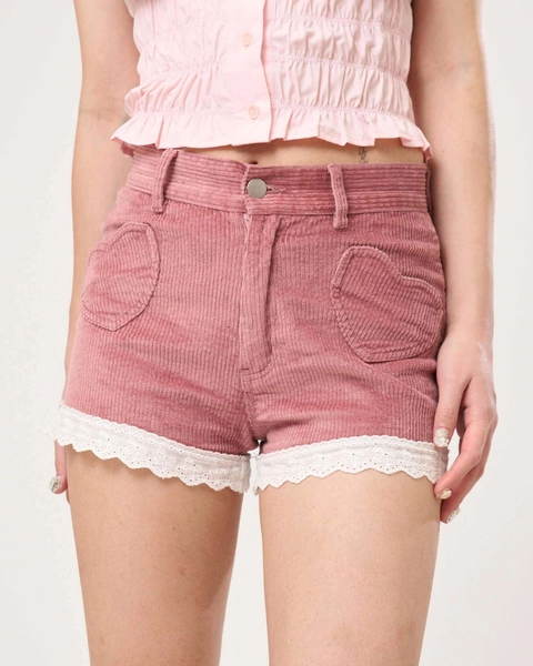 Corduroy Heart Shorts