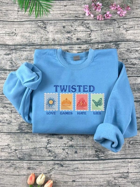 Twisted Series Embroidered Sweatshirt, Ana Huang, Booktok Sweatshirt, - TikTok Shop