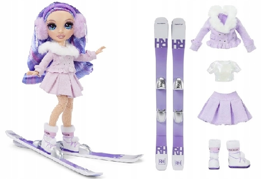 RAINBOW HIGH WINTER BREAK Violet Willow Na Nartach Fioletowa