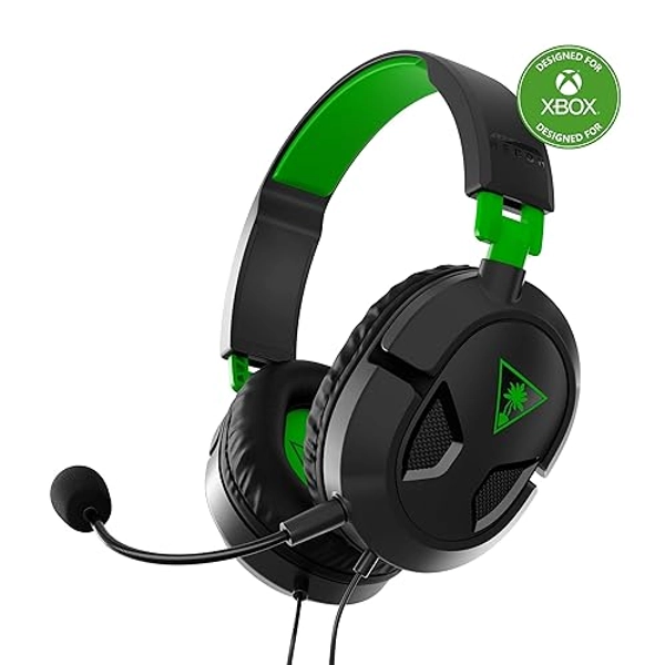 Turtle Beach Recon 50 Wired Gaming Headset - Xbox Series X|S, Xbox One, PS5, PS4, PlayStation, Nintendo Switch, Mobile & PC with 3.5mm - Removable Mic, 40mm Speakers, In-line Controls – Black - Black / Green