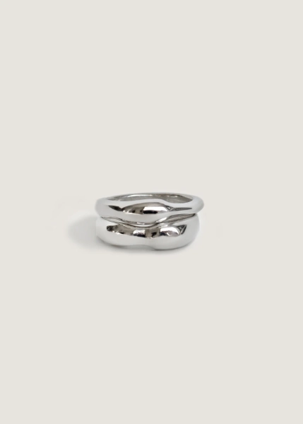 Petite Hera Sculptural Ring Stack Silver | 6