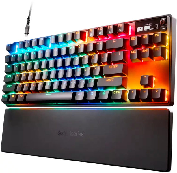 SteelSeries - Apex Pro TKL V2 Wired HyperMagnetic Gaming Keyboard – With Rapid Tap, Rapid Trigger, Adjustable Actuation - Black