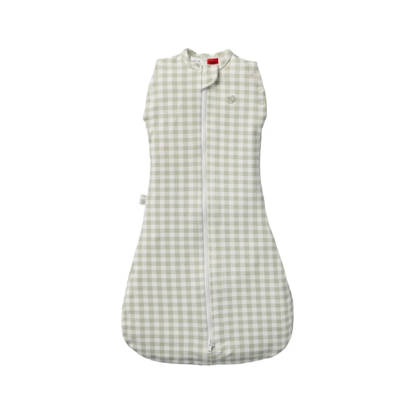 Grow Kindly Swaddle Bag Gumleaf Gingham 1.0 Tog Size 0-3 Months | Medium Weight Sleeping Bags | Baby Bunting AU