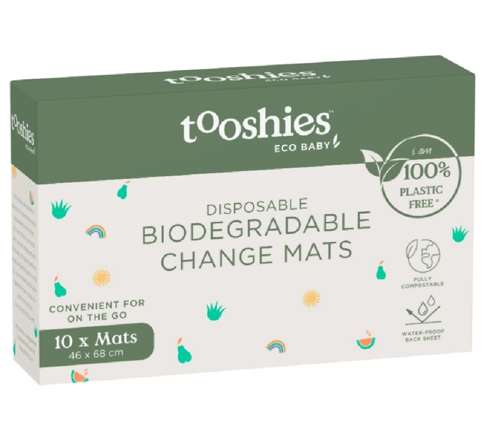 Tooshies Biodegradable Change Mats 10 Pack | Disposable | Baby Bunting AU