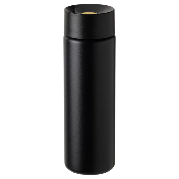UNDERSÖKA insulated steel flask, black, 14 oz - IKEA