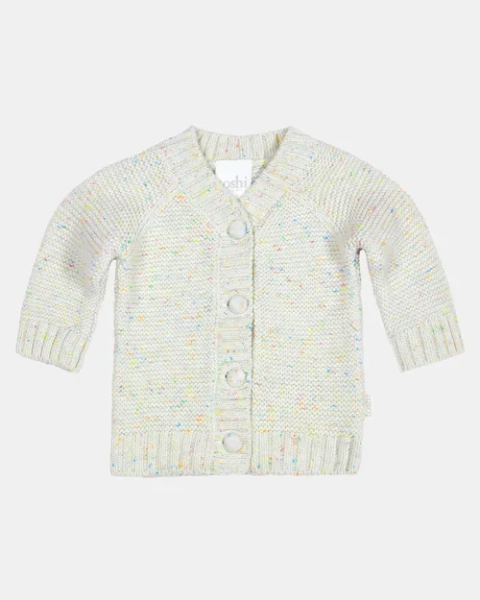 Toshi Organic Cardigan Andy - Snowflake | Baby Bunting AU