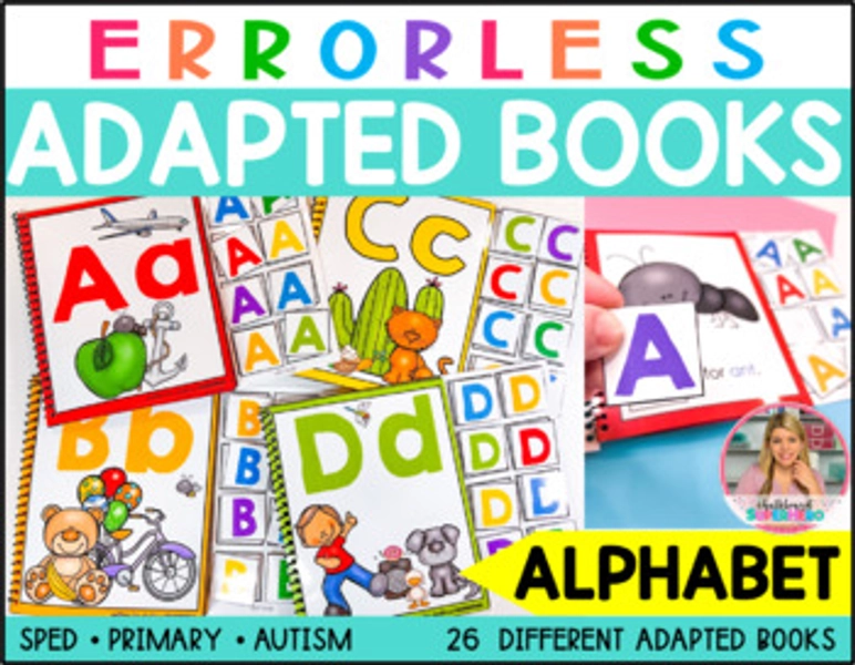 Errorless Alphabet Adapted Book Set {26 books included}