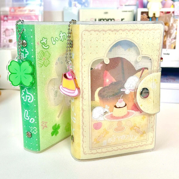 WAKAWAKA A7 Binder Loose-Leaf Notebook PVC Removable Sticker Storage Book Pudding Pocket Notebook Portable - AliExpress 21