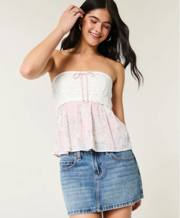 Easy Crochet-Style Babydoll Top