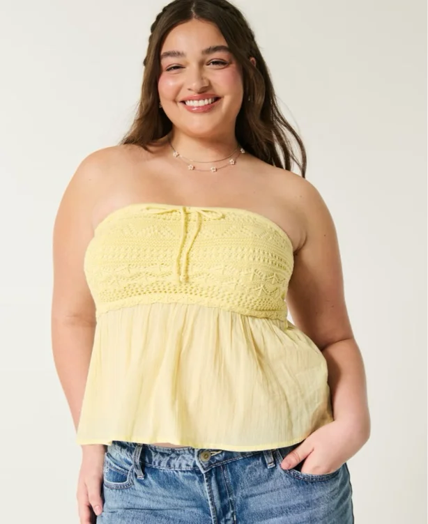 Easy Crochet-Style Babydoll Top
