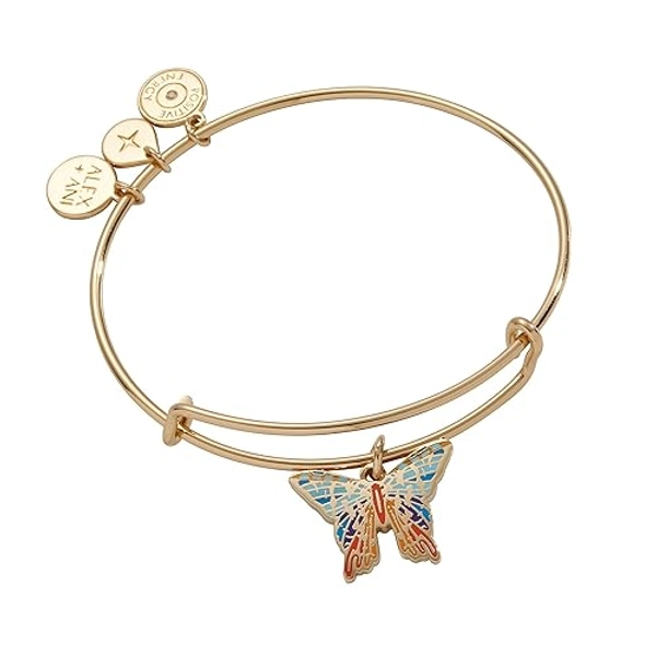 Alex and Ani Butterfly Bracelets - Gold - Chrysiridia Rhipheus Butterfly Charm Bangle