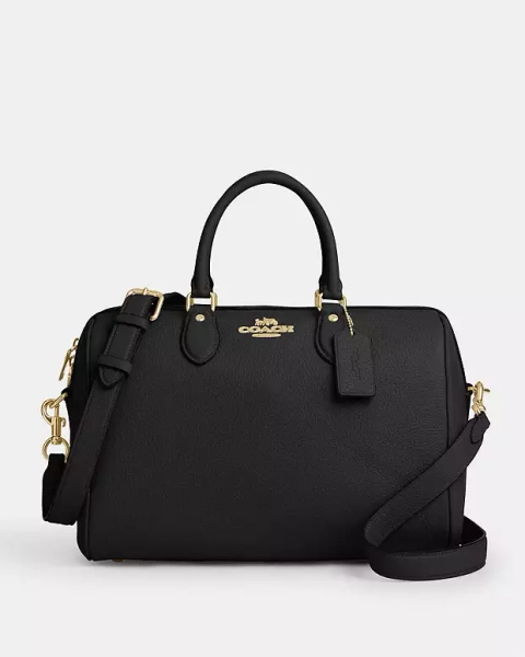 Gold/Black Rowan Large Satchel Bag