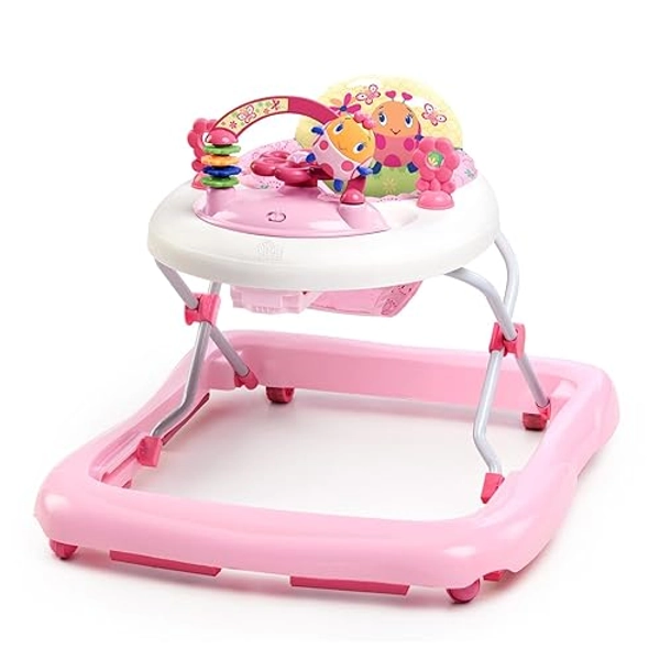 Bright Starts JuneBerry Walk-A-Bout Baby Walker and Entertainer, Removeable Floor Toy, with Easy Fold Frame for Storage, Ages 6 Months + - Juneberry Delight