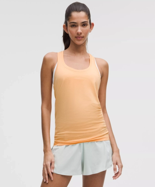 Swiftly Tech Racerback Tank Top 2.0 *Hip Length - Rock Melon/Rock Melon - 0