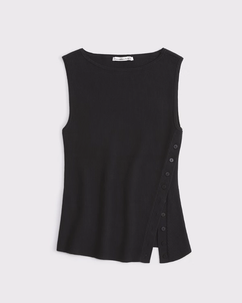 Women's Asymmetrical Button Sweater Tank | Women's New Arrivals | Abercrombie.com