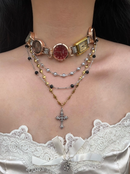 Watch Faces Choker Necklace