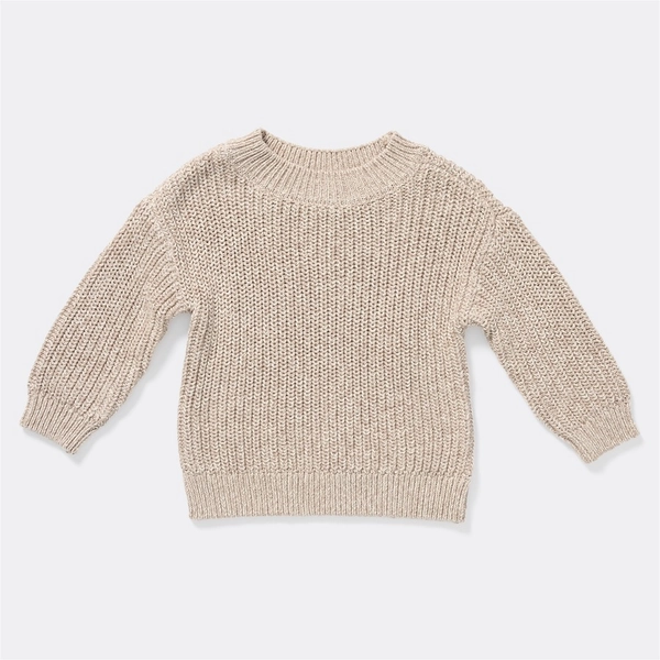 Dymples Baby Fisherman Knit Jumper - Oyster