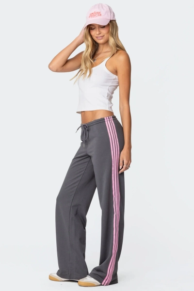 Averie Contrast Striped Sweatpants | GRAY / S