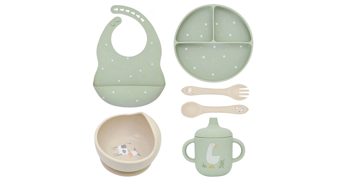 Little Rawr My First Feeding Set - Farm 6 Piece | Baby Bunting AU