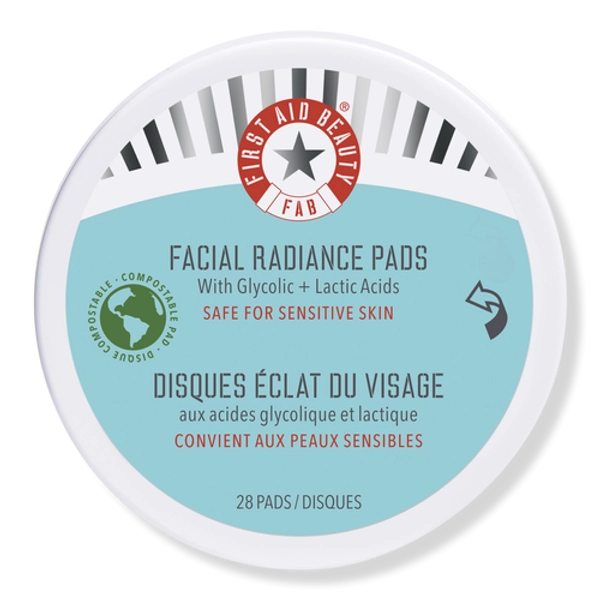 Travel Size Facial Radiance Pads with Glycolic + Lactic Acids