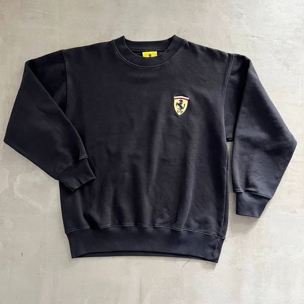 Unisex Vintage Machine Embroidered Racing Oversized Casual Sweatshirt