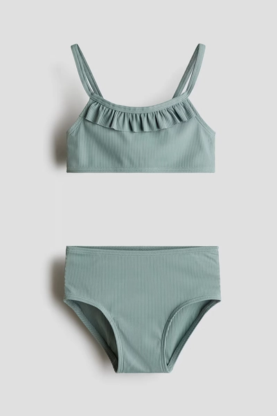 Ribbed Two-Piece Swimsuit - Turquoise - Kids | H&M US