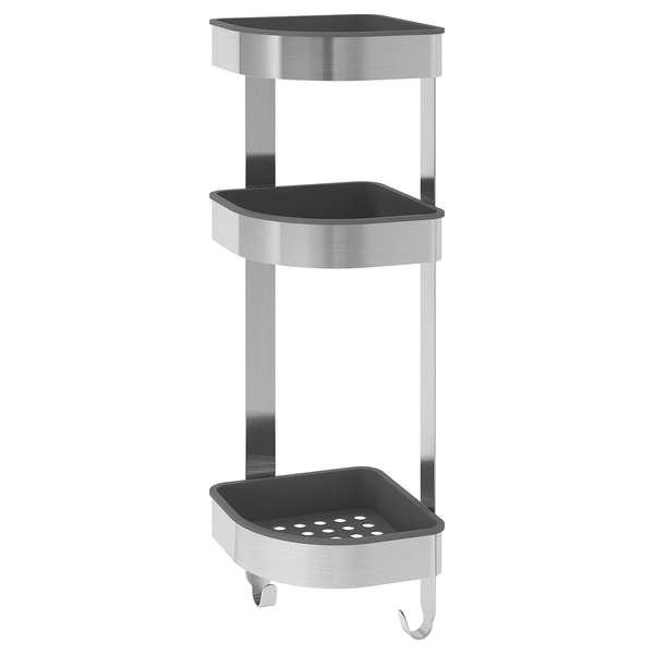 BROGRUND Corner wall shelf unit - stainless steel 7 ½x22 ¾ "