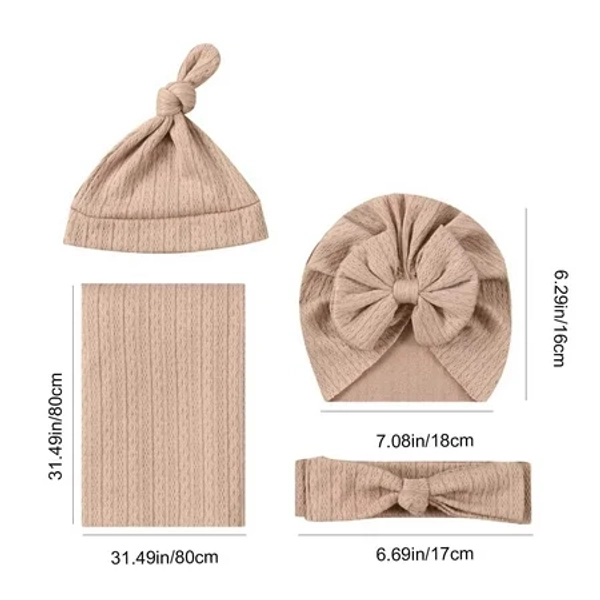 XZNGL Wrap Blanket Baby Turban Hat Bowknot Headband Blanket Infant Sleeping Bag Shower Gift Baby Bedding Crib Sets Boy Baby Bedding Baby Bedding Crib Sets - Walmart.ca