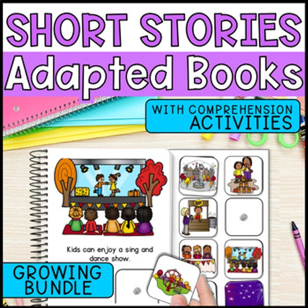 Adapted Books for Special Education. Reading Comprehension with Picture Choices