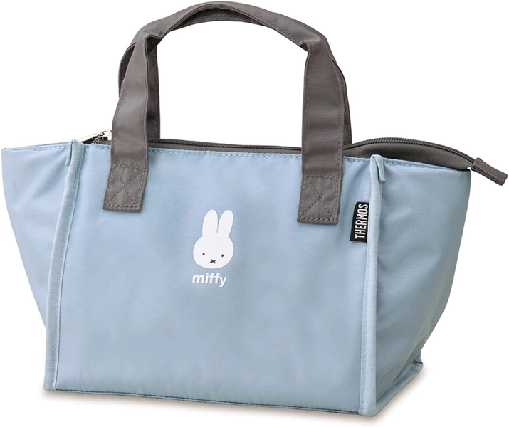 JAPAN Light Blue Miffy Rabbit Thermos Cold Insulation Bento S Lunch Tote School